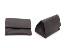 Containerbeutel Leder Ebony Schmal