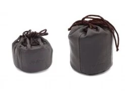 Zugbeutel Leder Ebony Klein