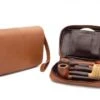Pfeifentasche Für 4 Pfeifen Retro Leder -Raucherzubehör Geschäft 6749pfeifentasche4pfeifenledercognac