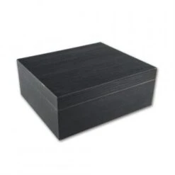 Humidor-Set Walnuss-Dekor Schwarz