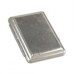 Zigarettenetui 14er Metall Versilbert Venetian Mit Gummi
