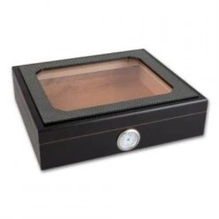 Humidor Schwarz Carbon Rahmen
